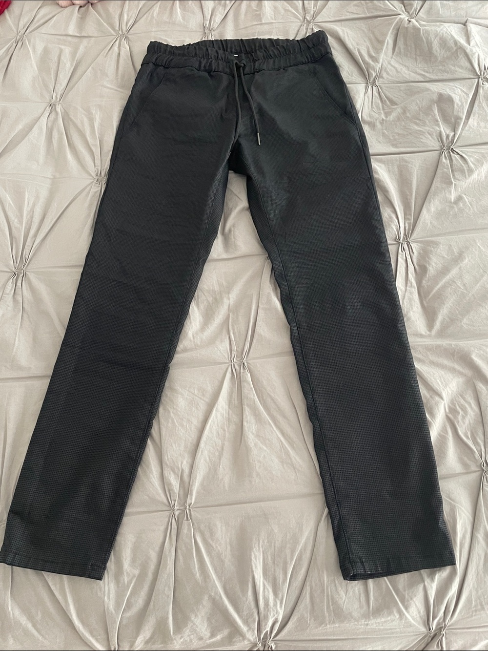Bevy Flog Slim Straight Black womens pants  with Drawstring Waist